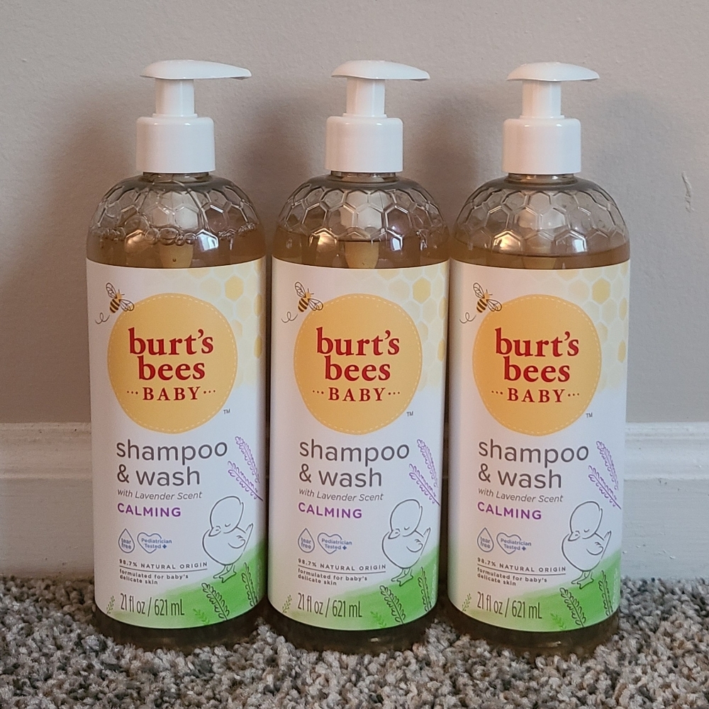 Set of 3 Burt's Bees Baby 2 in 1 Shampoo & Wash
